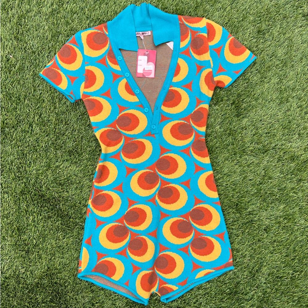 Bailey Rose 70s print Romper